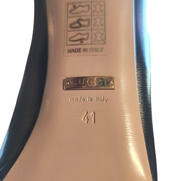 Gucci Black Leather Drawstring Stiletto Mid-Calf Boots 626719 Size 41 Italy - Picture 4 of 9